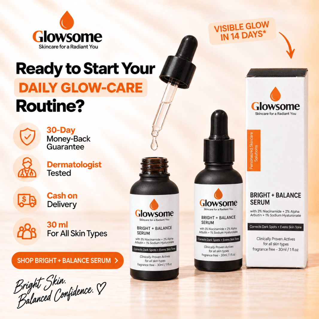 Bright + Balance Serum: 3% Niacinamide & 2% Alpha Arbutin (30ml)